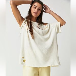 Free People Saturn Tee in Tofu BRAND NEW NEVER WORN